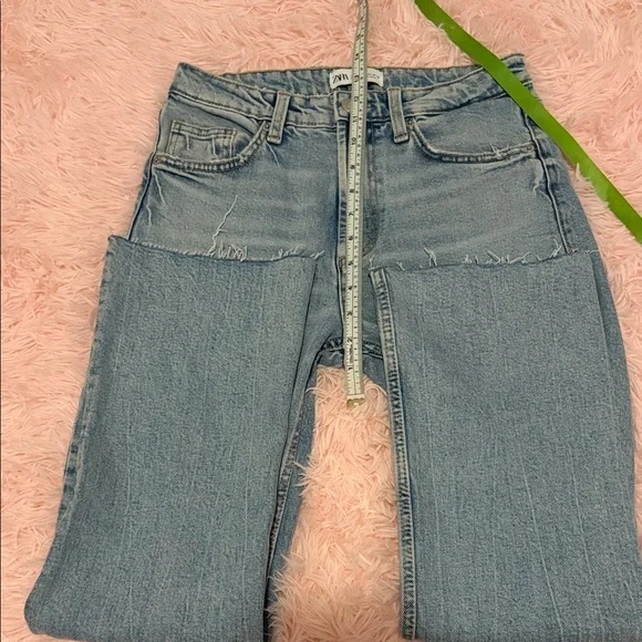 Zara Women's Sky Blue Straight Jeans - Picture 12 of 12